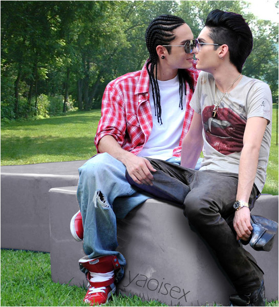 Kissing at the park